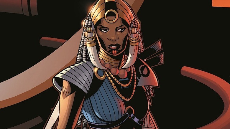 Shuri wearing headdress