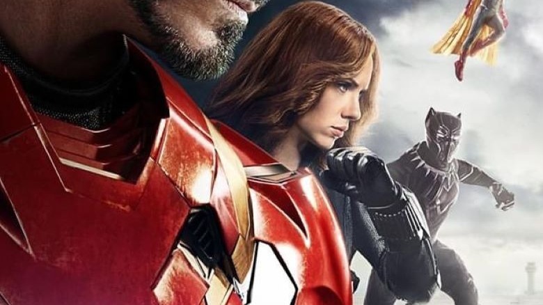 Black Widow on Civil War poster