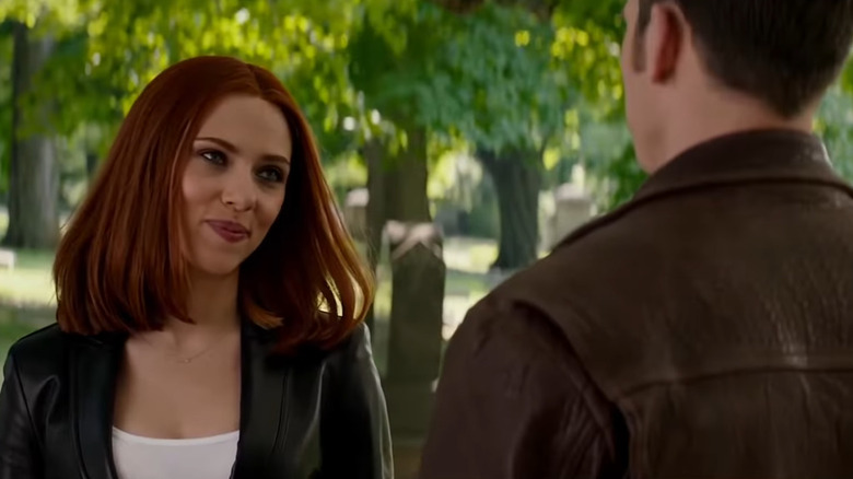 Black Widow talks to Captain America