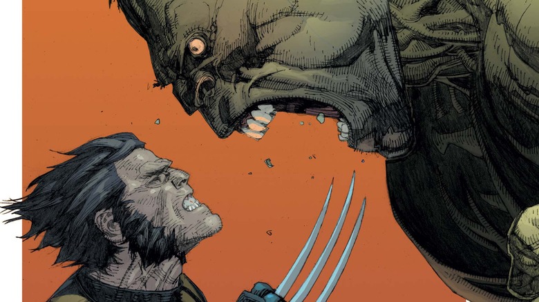 Wolverine about to fight Hulk