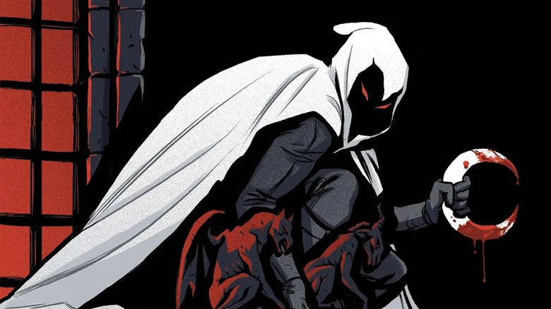 Moon Knight with bloody weapon