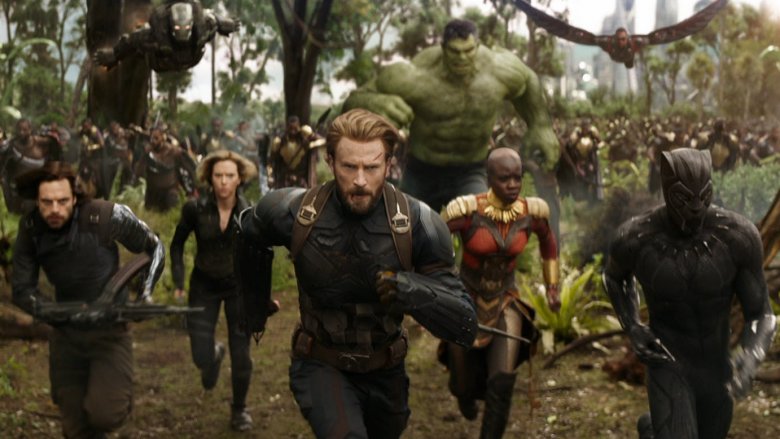 The infamous "everyone" shot from the Infinity War trailer