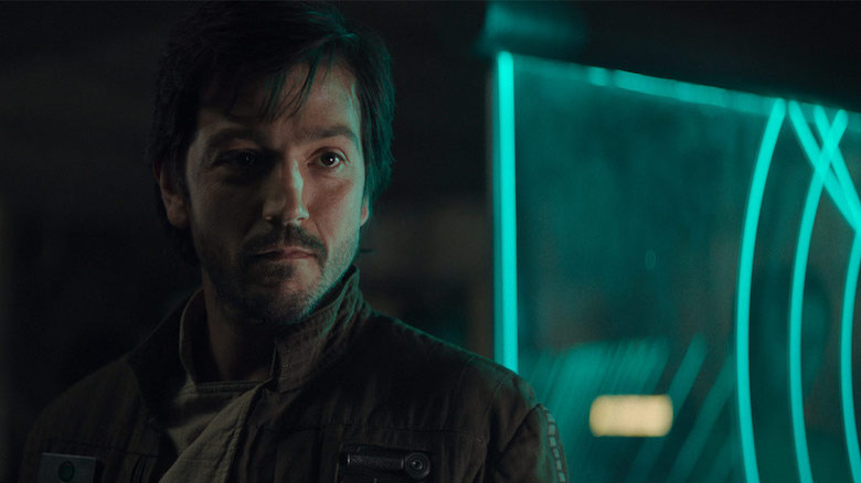 Cassian Andor in the Rebel base on Yavin 4