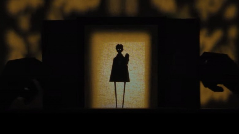 Helen as a shadow puppet