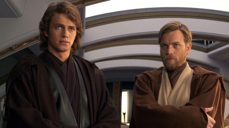 Anakin and Obi-Wan looking on