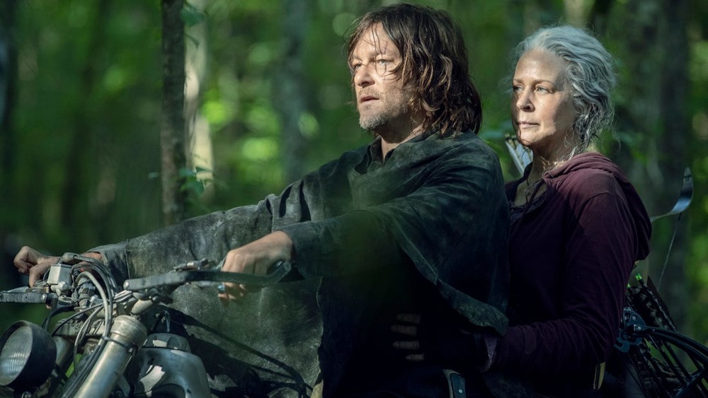 Norman Reedus and Melissa McBride in The Walking Dead 