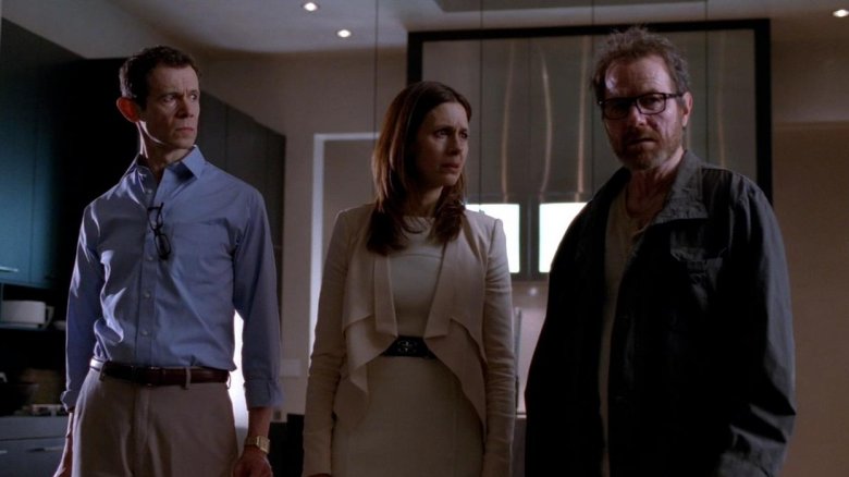 Bryan Cranston, Adam Godley, and Jessica Hecht in Breaking Bad