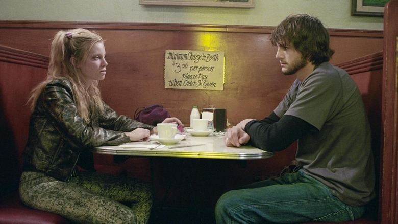 Kayleigh and Evan sit in a diner to talk over coffee in 