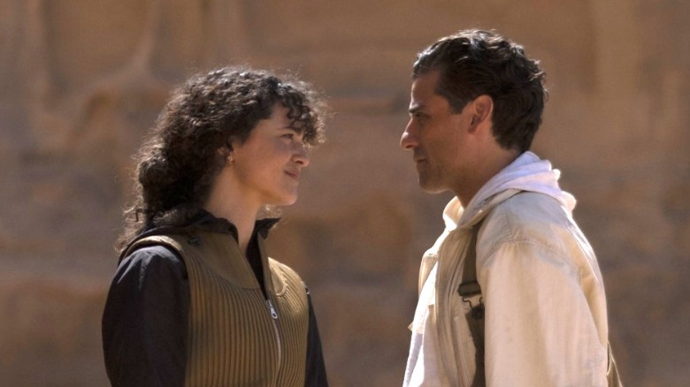 Oscar Isaac as Marc Spector and May Calamawy as Layla Al-Faouly