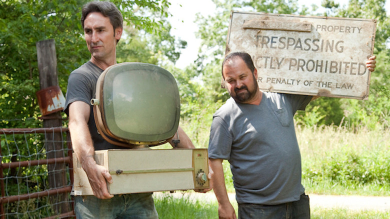 Mike Wolfe and Frank Fritz in American Pickers