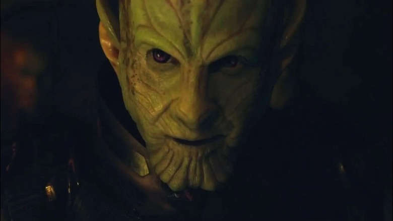 Talos smirking