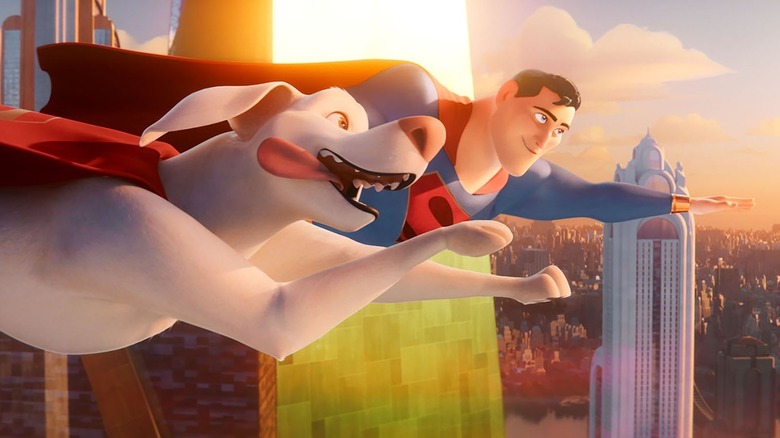 Krypto and Superman in DC League of Super Pets