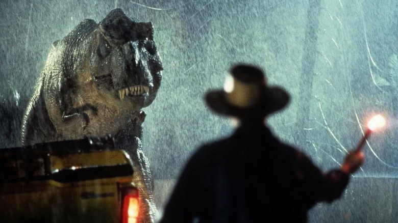 T-Rex staring down Grant (1993)