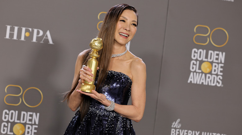 Michelle Yeoh beaming