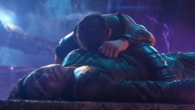 Thor mourning his brother in Avengers: Infinity War