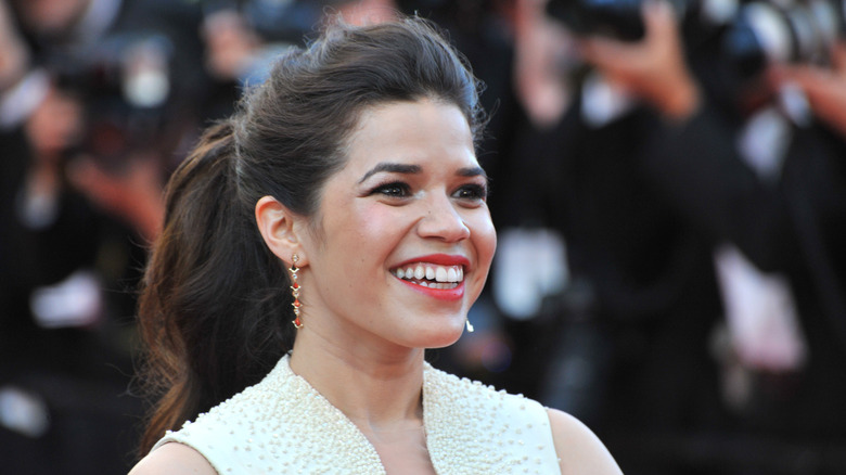 America Ferrera smiling widely