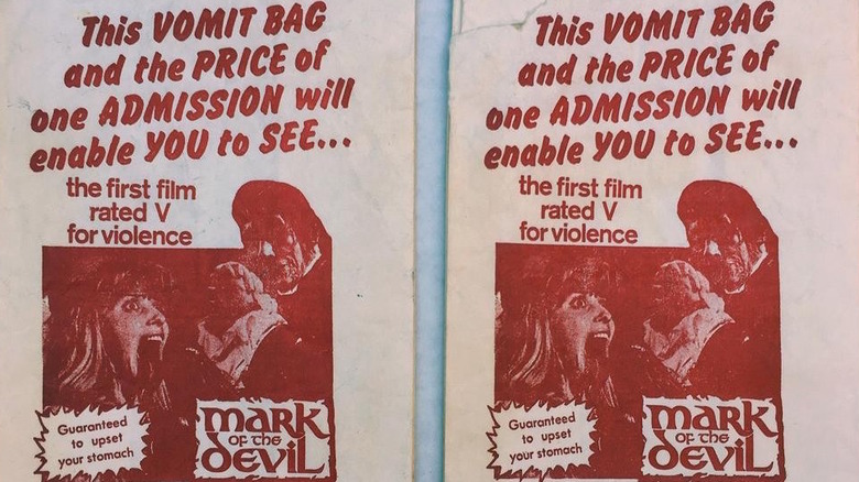 Mark of the Devil vomit bags