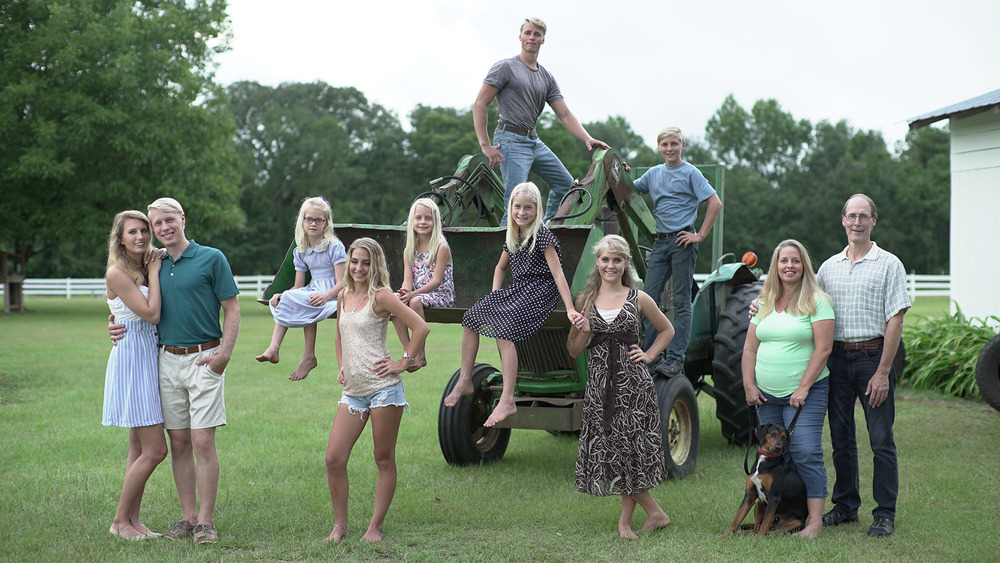 The Plath family posing