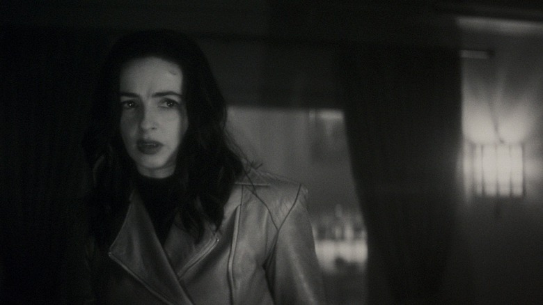 Laura Donnelly talking in Werewolf by Night