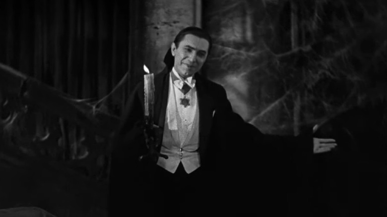 Bela Lugosi smiling in Dracula