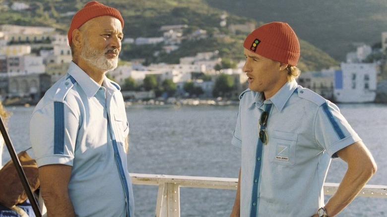 Bill Murray and Owen Wilson confer