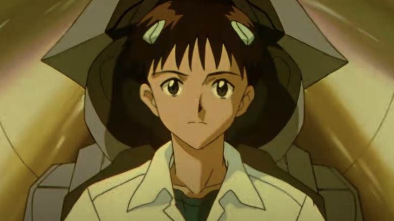 Shinji looking intense