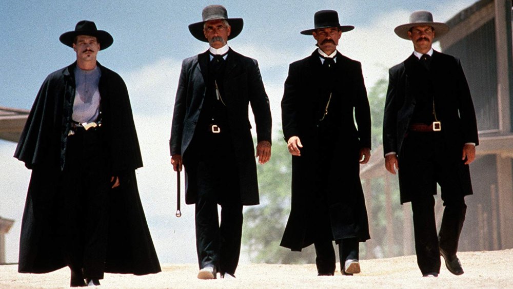 Val Kilmer, Sam Elliott, Kurt Russell, and Bill Paxton in Tombstone