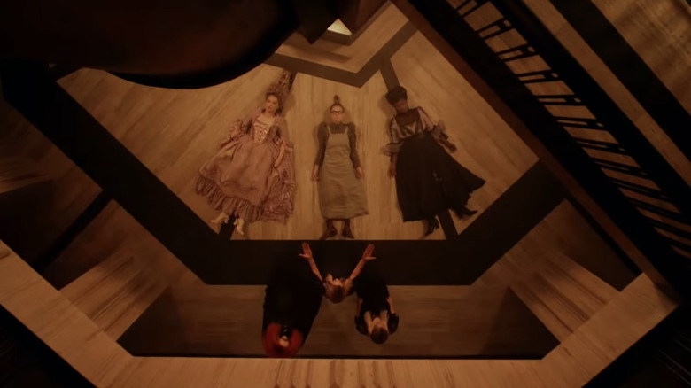 Witches lay on the ceiling