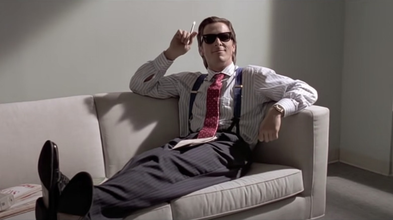 Patrick Bateman pointing 