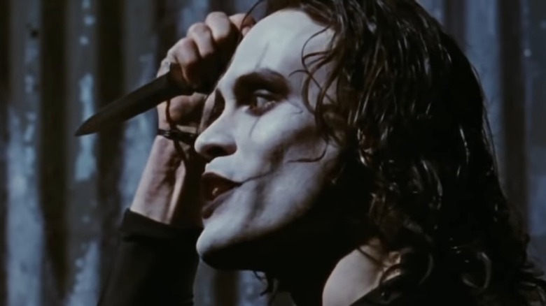 Eric Draven holding knife