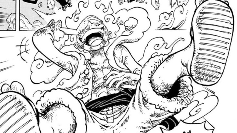 Luffy laughing in Gear 5