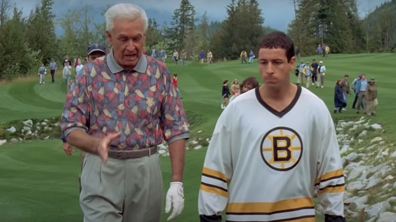 Bob Barker and Happy Gilmore arguing