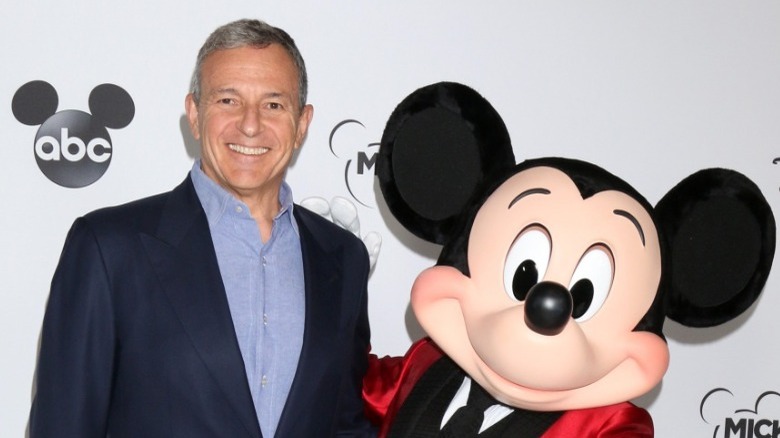 Bob Iger with Mickey Mouse