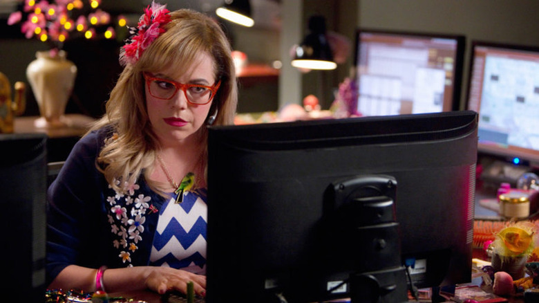 Penelope Garcia working at computer