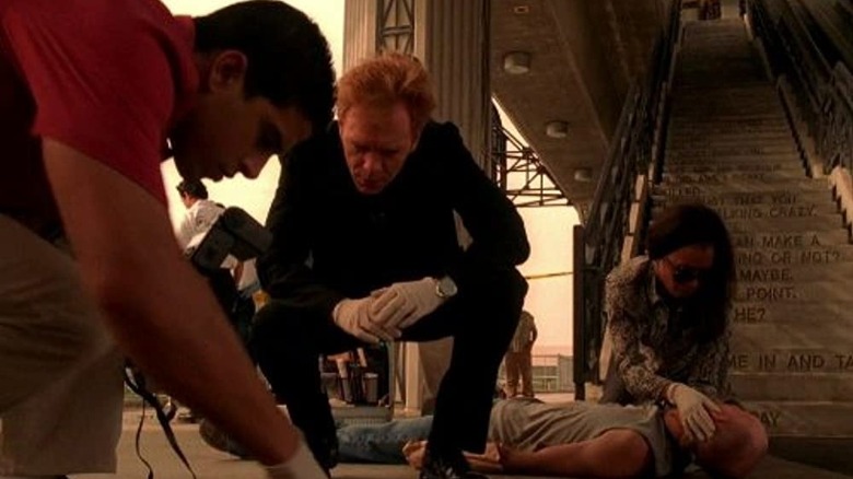 Horatio Caine investigates a scene in CSI: Miami