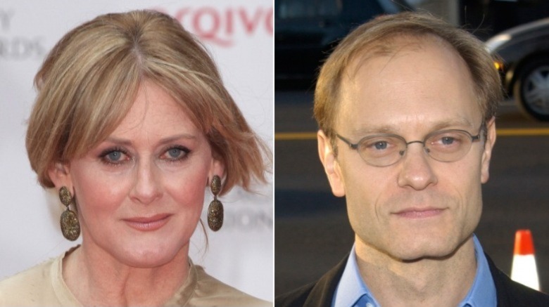 Sara Lancashire and David Hyde Pierce posing