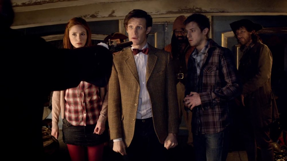 Matt Smith, Karen Gillan, and Arthur Darvill in Doctor Who