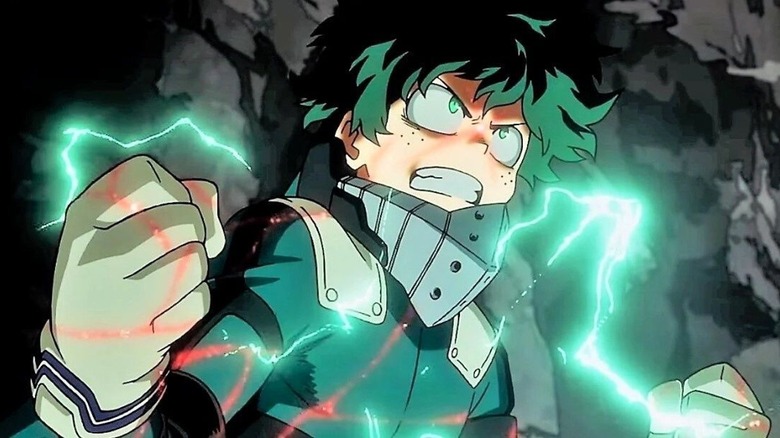 Deku harnessing his power