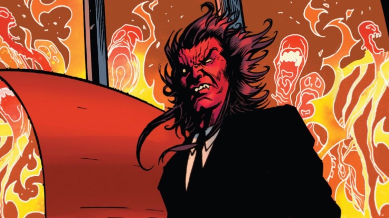 Mephisto wearing a suit