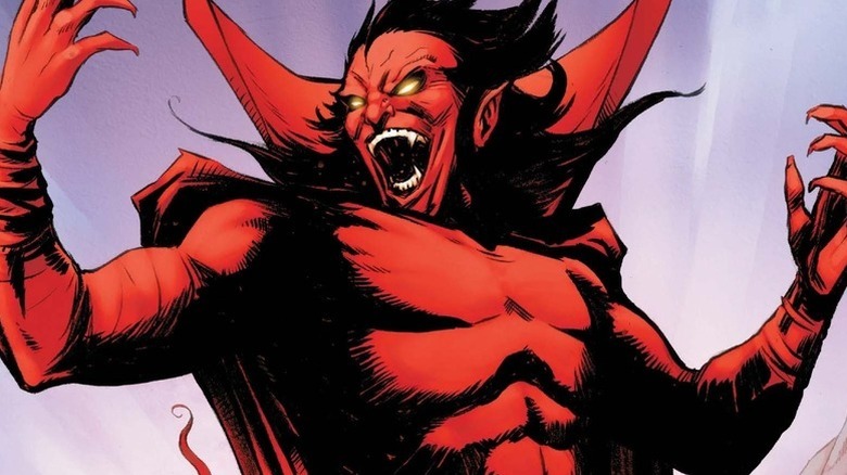 Mephisto smiling in his devilish form