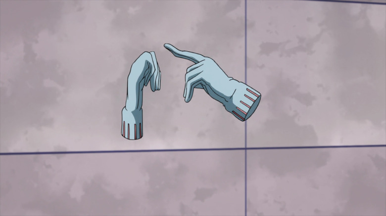 Hagakure's gloves show her location