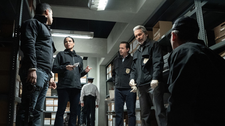 NCIS team in backroom