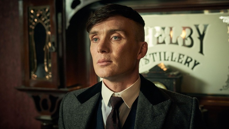 Tommy Shelby looking thoughtful