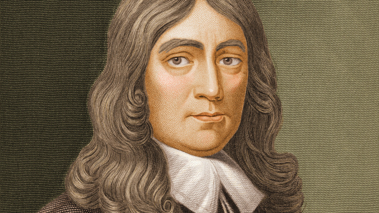 John Milton long hair portrait