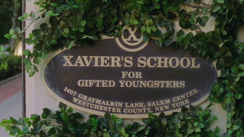 Xavier's School sign 