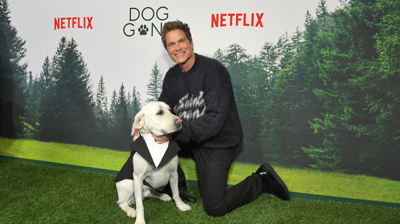 Rob Lowe and Gonker at the Dog Gone premiere