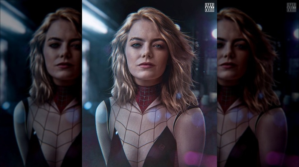 Emma Stone as Spider-Gwen art