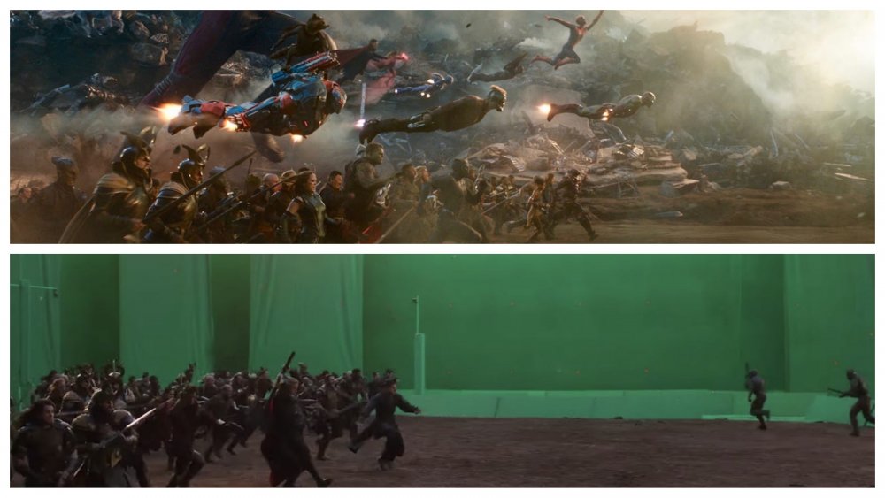 Before and after images of that epic Avengers: Endgame finale