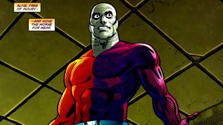 Metamorpho with a shocked expression