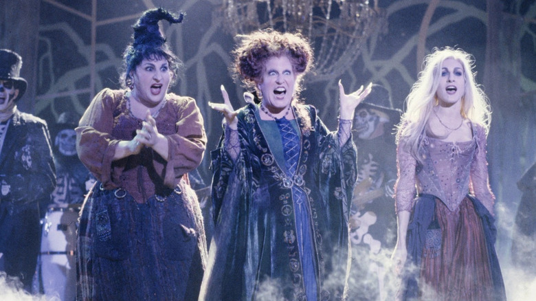 The Sanderson sisters at a party